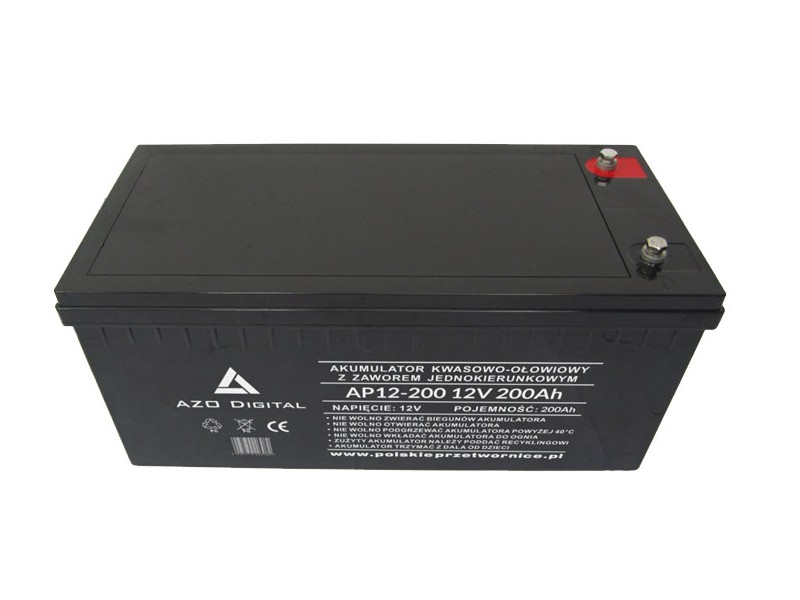 Akumulator VRLA AGM bezobsługowy AP12-200 12V 200Ah   Cena: 1.379,00 PLN