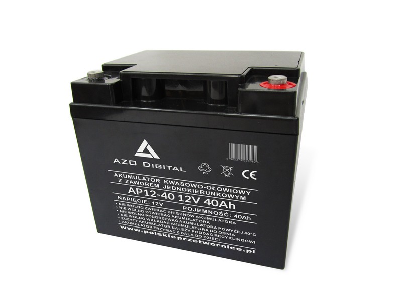 Akumulator VRLA AGM bezobsługowy AP12-40 12V 40Ah   Cena: 365,00 PLN