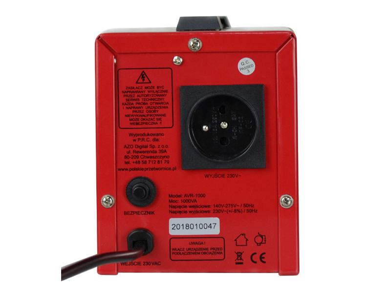 Stabilizator napięcia AVR-1000 1000VA   Cena: 249,00 PLN