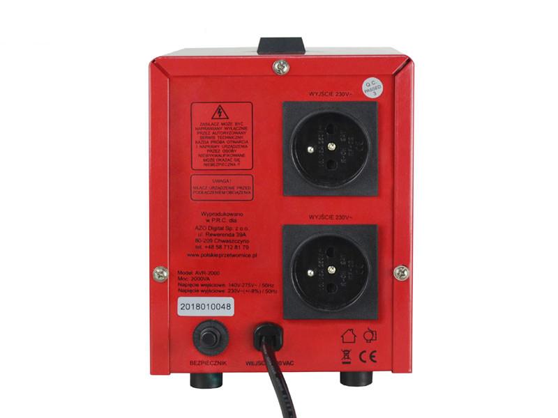 Stabilizator napięcia AVR-2000 2000VA   Cena: 299,00 PLN