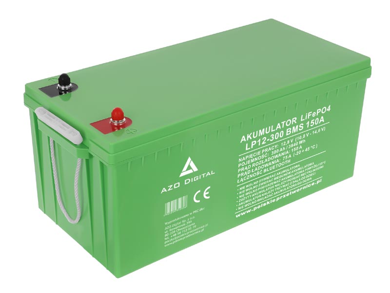 Akumulator LiFePO4 LP12-300 300Ah 12V 150A Bluetooth mata grzewcza   Cena: 3.379,00 PLN