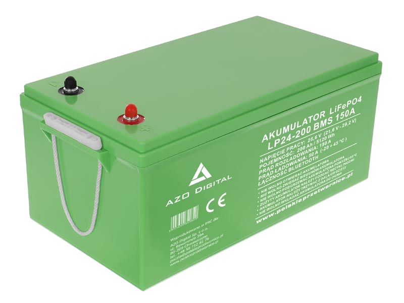Akumulator LiFePO4 LP24-200 200Ah 24V 150A Bluetooth mata grzewcza   Cena: 4.299,00 PLN
