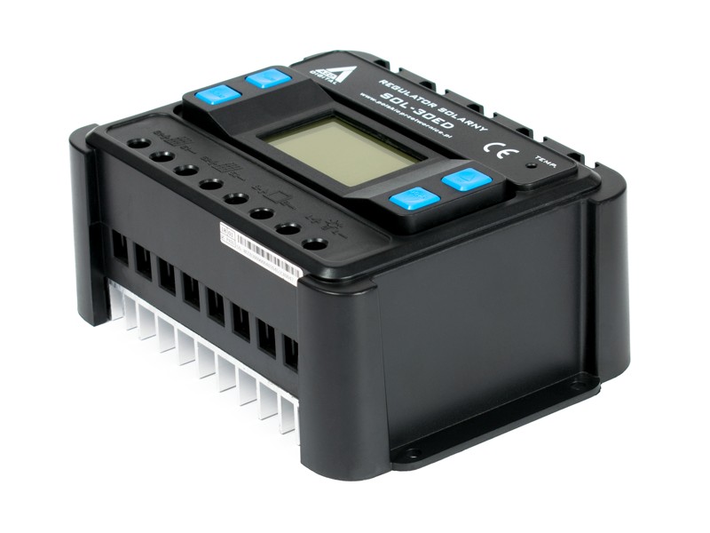 Solarny regulator ładowania PWM SOL-30ED 12/24 - 30A (wyświetlacz LCD)   Cena: 185,00 PLN