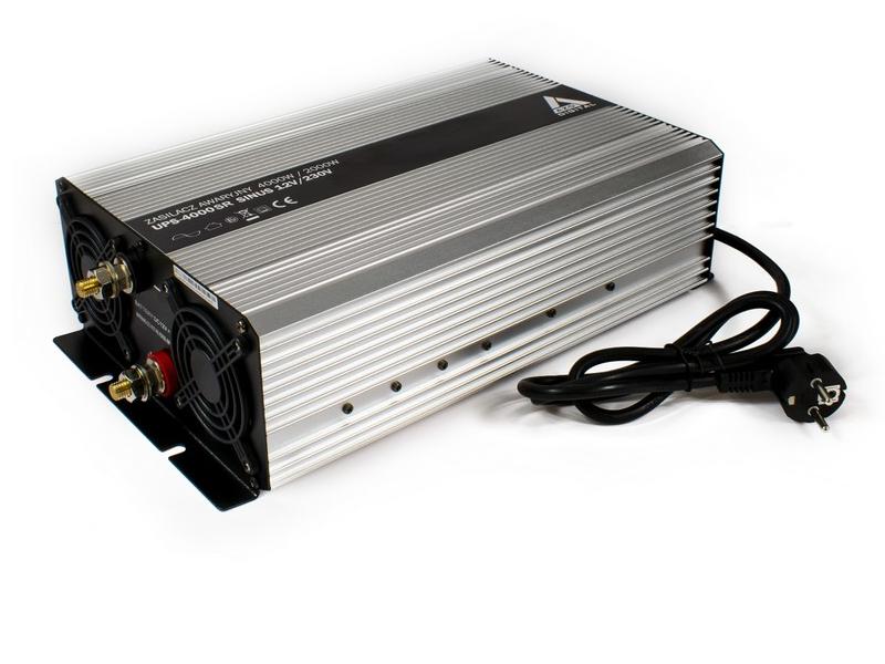 Zasilacz awaryjny (UPS + AVR) 12V UPS-4000SR Sinus 4000W/2000W 12V/230V   Cena: 1.299,00 PLN