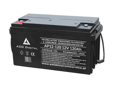 Akumulator VRLA AGM bezobsługowy AP12-120 12V 120Ah Bezobsługowy akumulator wykonany w technologii VRLA AGM do pracy w systemie buforowego zasilania.