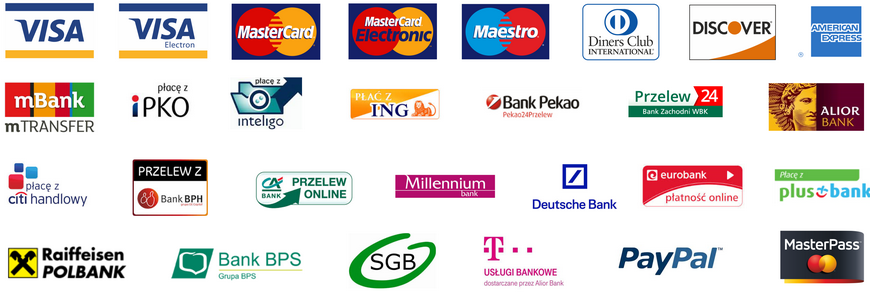 eService - karta Visa, MasterCard, mTransfer, Place z Inteligo, MultiTransfer, Przelewy bankowe